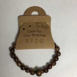 Wood Beaded Bracelet. “Ryze”